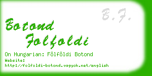 botond folfoldi business card
