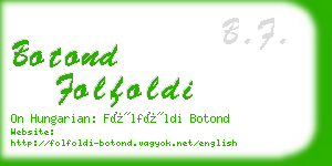 botond folfoldi business card